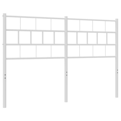 Sengegavl 150 cm metal hvid
