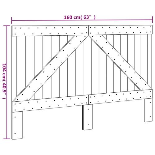 Sengegavl 160x104 cm massivt fyrretræ