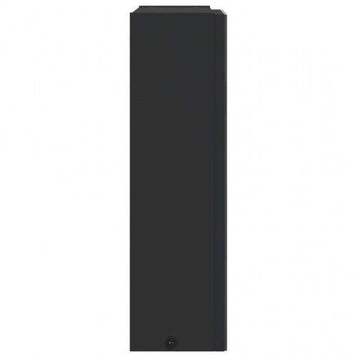 Badeværelsesskab med spejl og LED-lys 45x13x52 sort