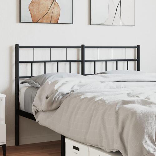 Sengegavl 150 cm metal sort