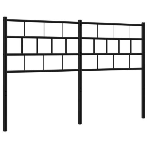 Sengegavl 150 cm metal sort