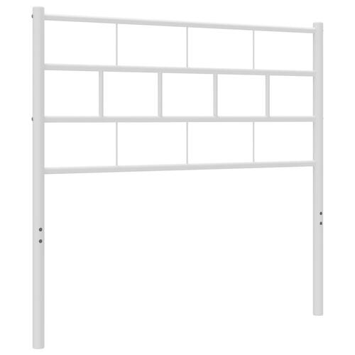 Sengegavl 80 cm metal hvid