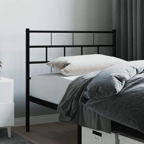Sengegavl 90 cm metal sort