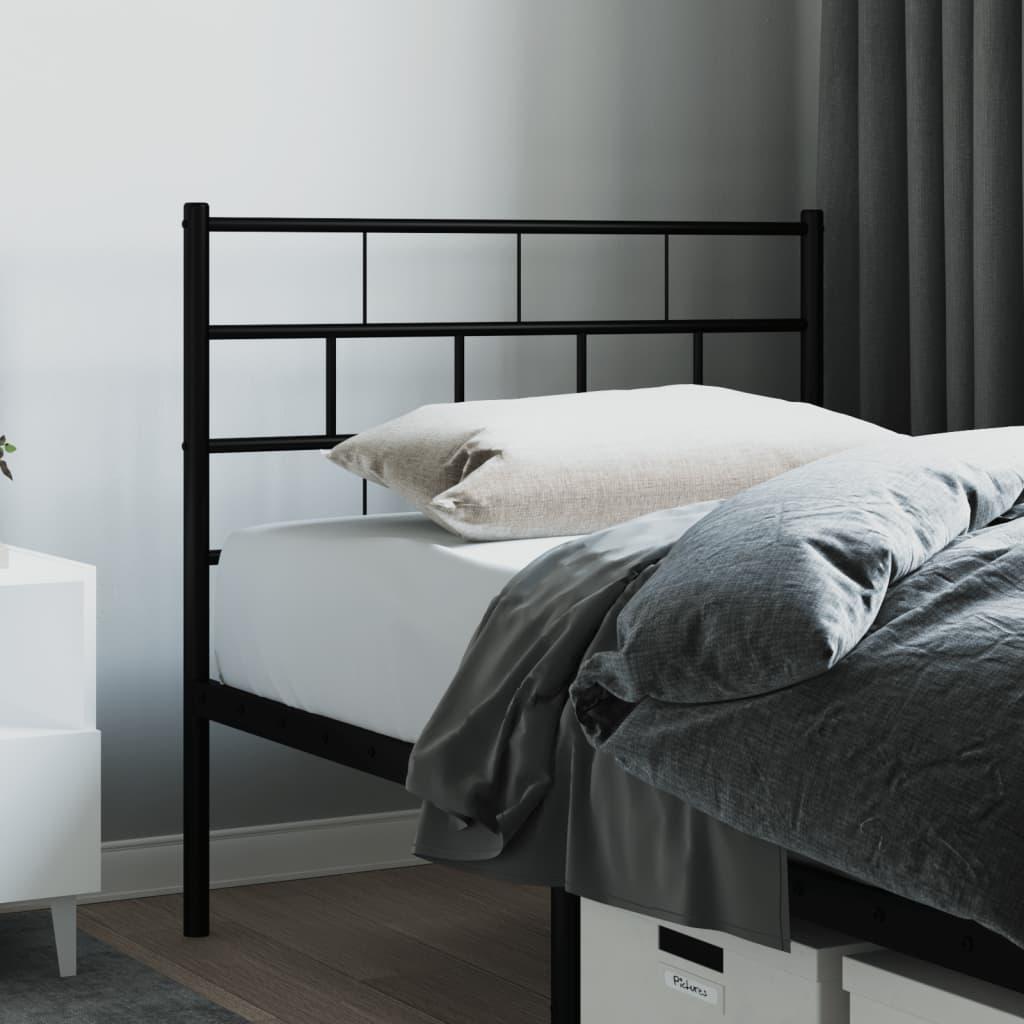 Sengegavl 90 cm metal sort