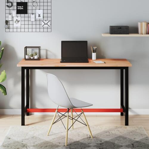 Arbejdsbænk 150x55x81,5 cm massivt bøgetræ og metal