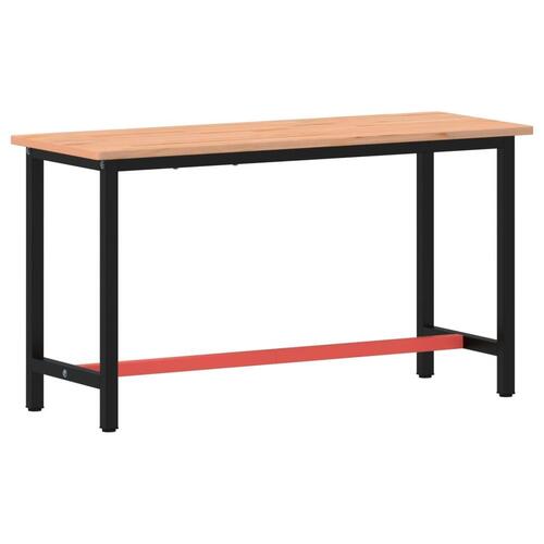 Arbejdsbænk 150x55x81,5 cm massivt bøgetræ og metal