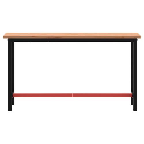 Arbejdsbænk 150x55x81,5 cm massivt bøgetræ og metal