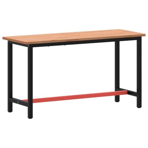 Arbejdsbænk 150x55x81,5 cm massivt bøgetræ og metal