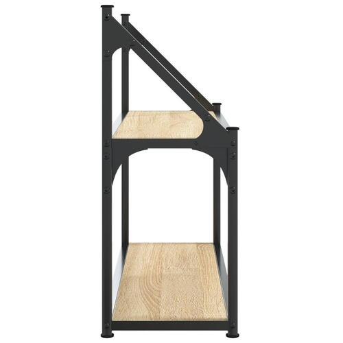 Vægreol med 2 hylder 60x21x51 cm konstrueret træ sonoma-eg