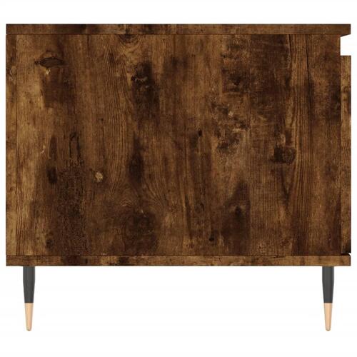 Sofabord 100x50x45 cm konstrueret træ røget egetræsfarve