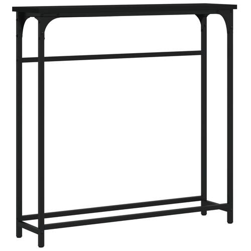 Konsolbord 75x19,5x75 cm konstrueret træ sort