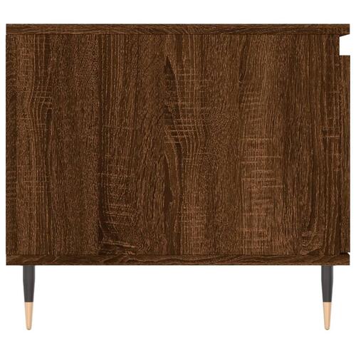 Sofabord 100x50x45 cm konstrueret træ brun egetræsfarve