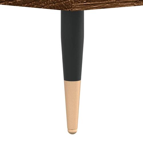 Sofabord 100x50x45 cm konstrueret træ brun egetræsfarve
