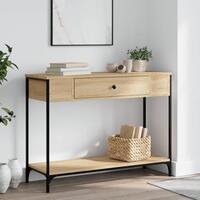 Konsolbord 100x34,5x75 cm konstrueret træ sonoma-eg