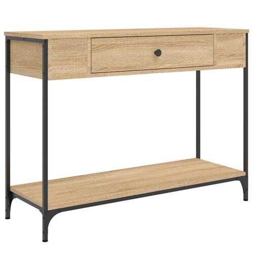 Konsolbord 100x34,5x75 cm konstrueret træ sonoma-eg