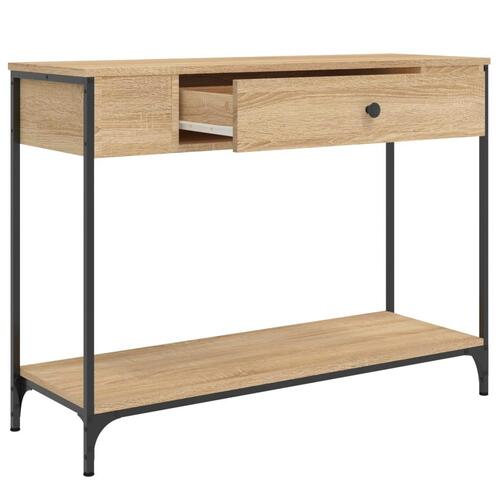 Konsolbord 100x34,5x75 cm konstrueret træ sonoma-eg