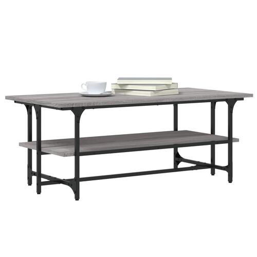 Sofabord 100x50x40 cm konstrueret træ Grå sonoma-eg