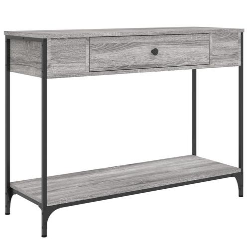 Konsolbord 100x34,5x75 cm konstrueret træ grå sonoma-eg