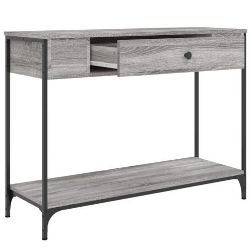 Konsolbord 100x34,5x75 cm konstrueret træ grå sonoma-eg