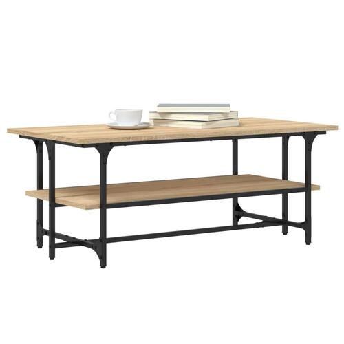Sofabord 100x50x40 cm konstrueret træ sonoma-eg
