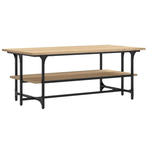 Sofabord 100x50x40 cm konstrueret træ sonoma-eg