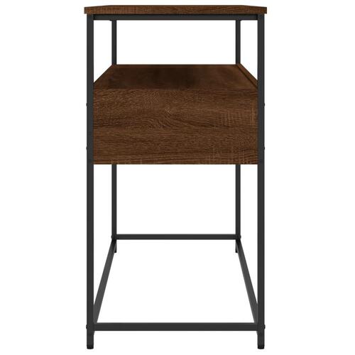 Konsolbord 100x40x75 cm konstrueret træ brun egetræsfarve