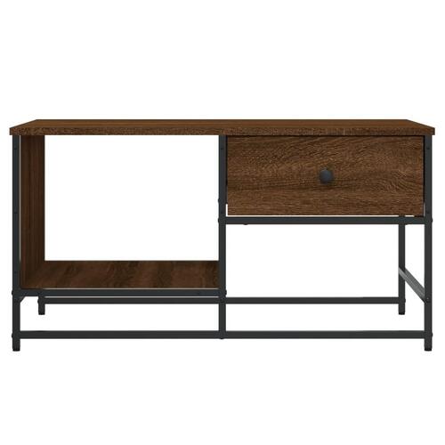 Sofabord 85,5x51x45 cm konstrueret træ brun egetræsfarve