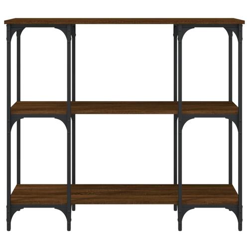 Konsolbord 102x35x90 cm konstrueret træ brun egetræsfarve
