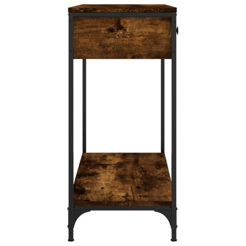 Konsolbord 75x34,5x75 cm konstrueret træ røget egetræsfarve