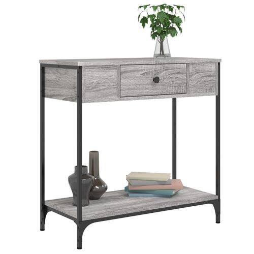 Konsolbord 75x34,5x75 cm konstrueret træ grå sonoma-eg