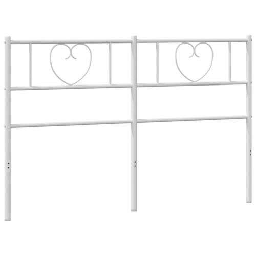 Sengegavl 160 cm metal hvid