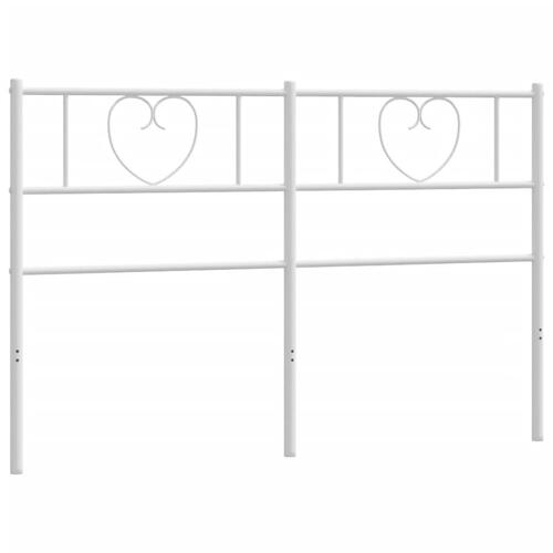 Sengegavl 160 cm metal hvid