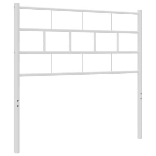 Sengegavl 107 cm metal hvid
