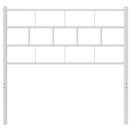 Sengegavl 107 cm metal hvid