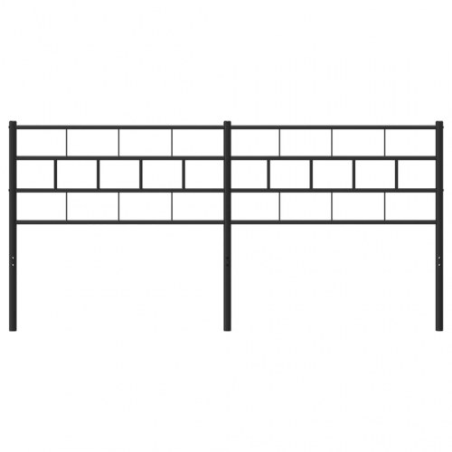 Sengegavl 200 cm i metal - sort, udskiftningsgavl