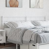Sengegavl 180 cm metal hvid