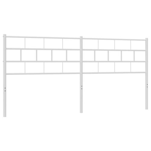 Sengegavl 180 cm metal hvid