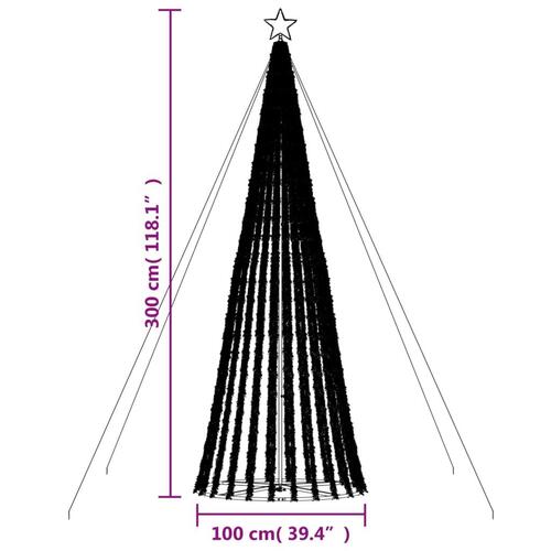 Lysende juletræ 688 LED'er 300 cm varmt hvidt lys