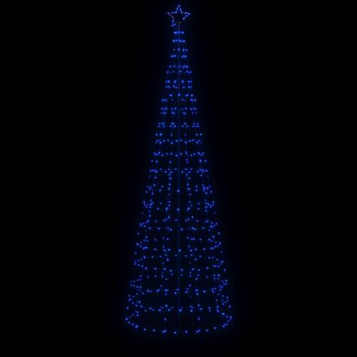 Lysende juletræ med spyd 570 LED'er 300 cm blåt lys