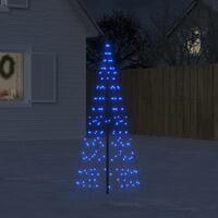 Julelys til flagstang 200 LED'er 180 cm blåt lys