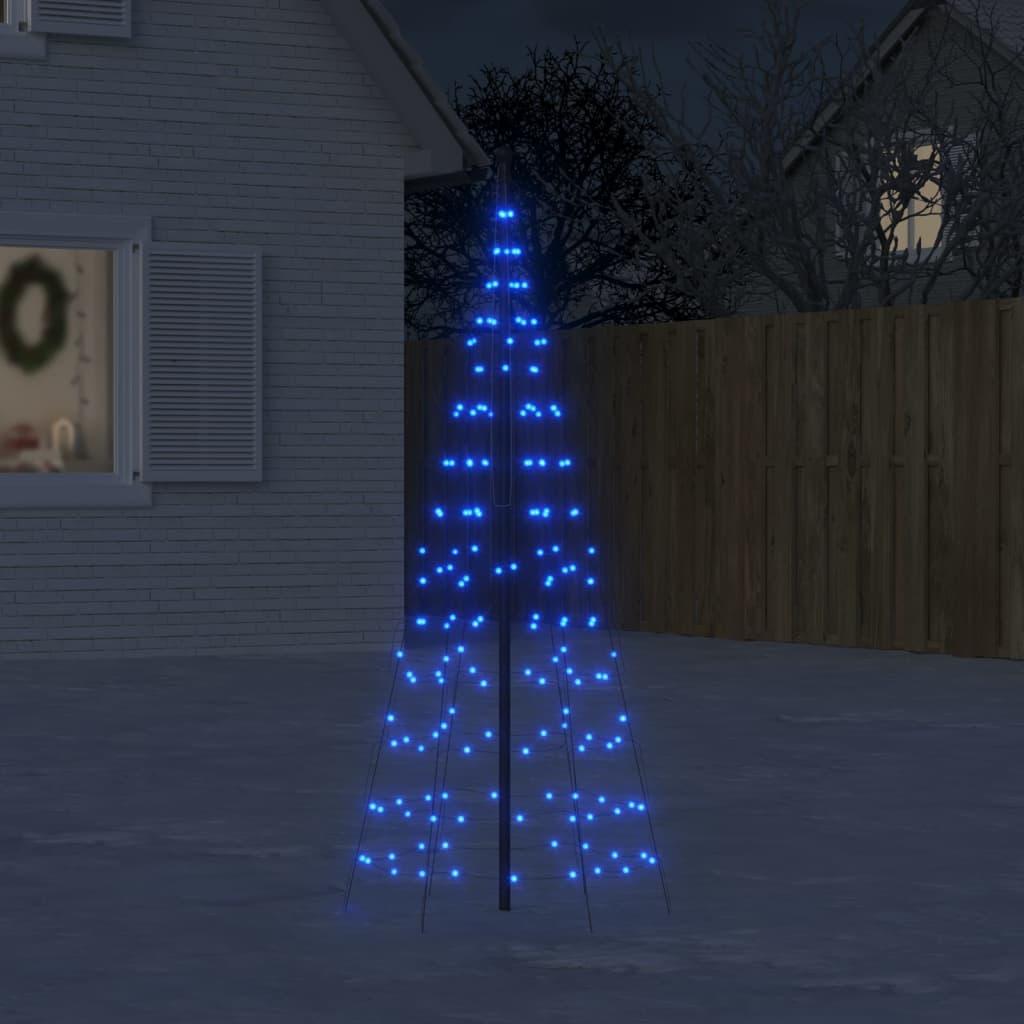 LED-juletræ til flagstang 200 LED'er 180 cm blåt lys