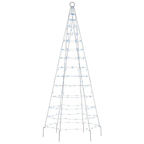 LED-juletræ til flagstang 200 LED'er 180 cm blåt lys
