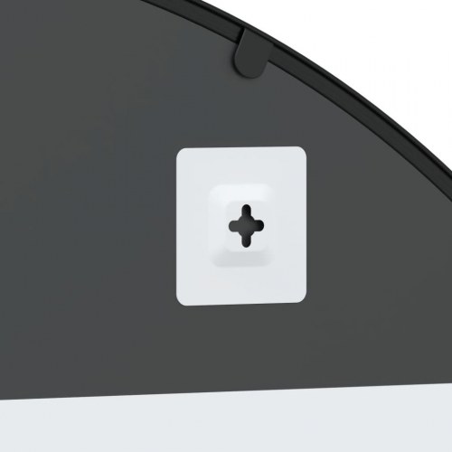 Vægspejl 100x90 cm buet jern sort