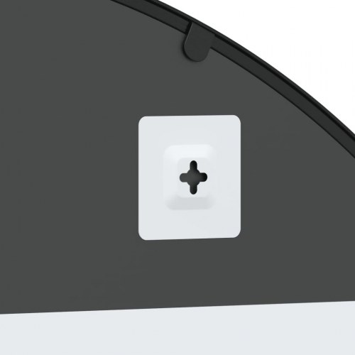 Vægspejl 100x130 cm buet jern sort