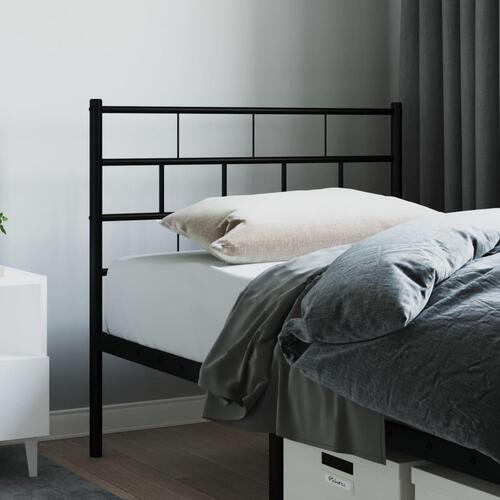 Sengegavl 100 cm metal sort