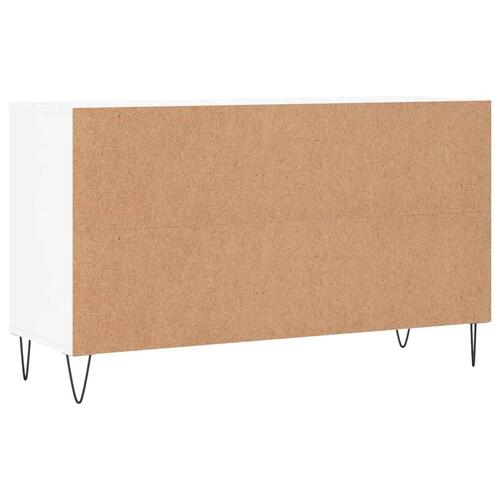 Skoreol 102x36x60 cm konstrueret træ hvid højglans