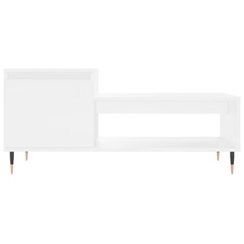 Sofabord 100x50x45 cm konstrueret træ hvid