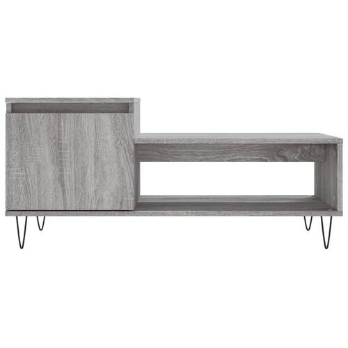Sofabord 100x50x45 cm konstrueret træ Grå sonoma-eg