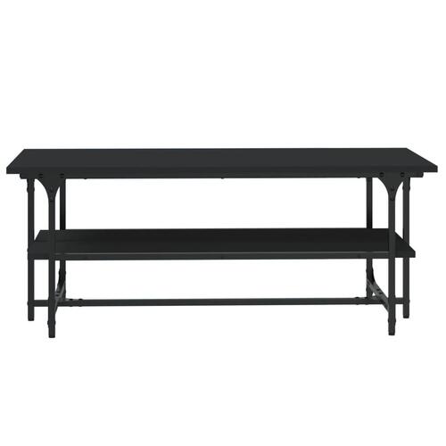 Sofabord 100x50x40 cm konstrueret træ sort