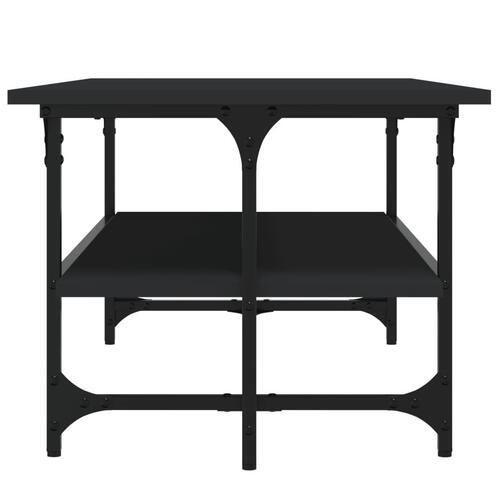 Sofabord 100x50x40 cm konstrueret træ sort